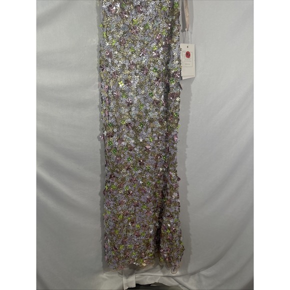 NWT MAC DUGGAL [ 10 ] 6153 Sleeveless Floral Paillette Embellish Mesh Gown S1941 - Picture 12 of 15